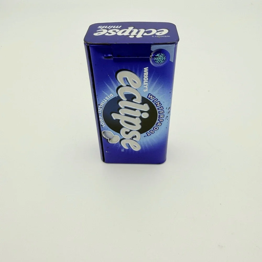 Wrigley's Eclipse Winterfrost‎ Mints Tin Collectible VTG Blue 1990's collectable